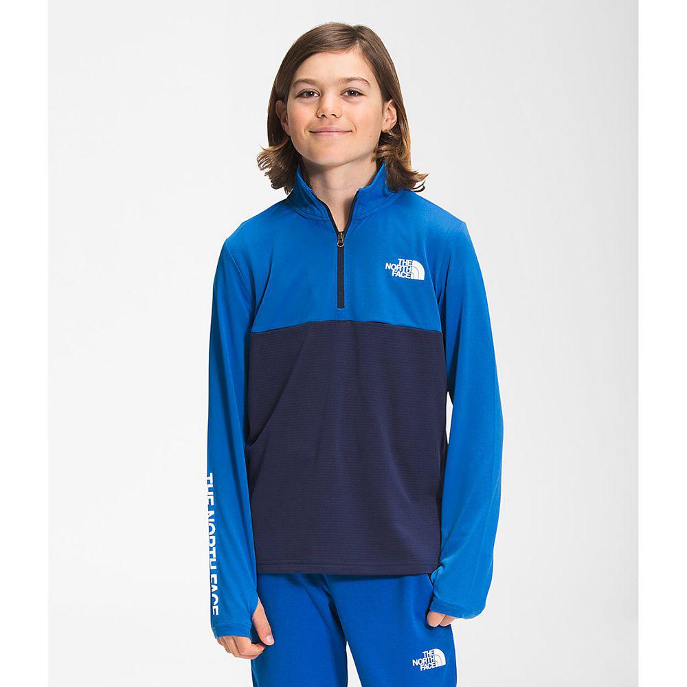 The North Face Reactor Thermal ¼ Zip Αγόρια Pullover - Μπλε (ALFR53089)